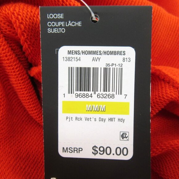 Under Armour UA Project Rock Hoodie Mens Size Medium Orange NEW - Picture 8 of 9